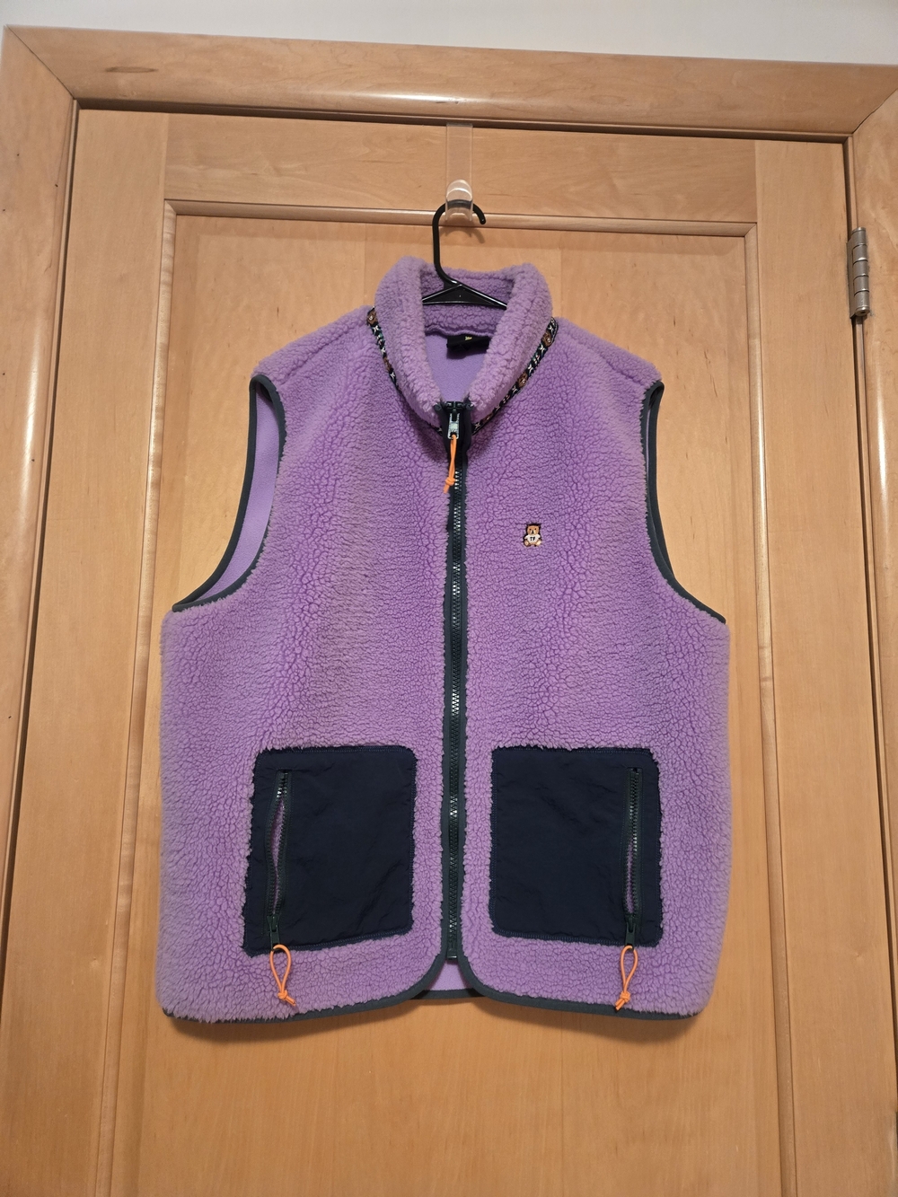 Teddy Fresh Lavender Sherpa Fleece Jacket with Multicolor Label